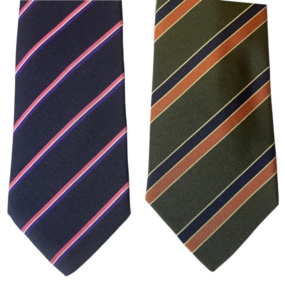 O'Connell's Atkinson stripe ties 50% Silk 50%Wool